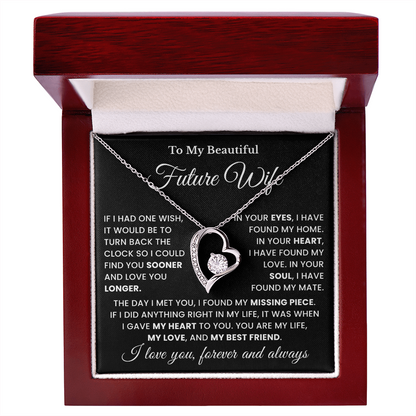 Valentine's Necklace Gifts For Future Wife With Message Card Elegant Gift Box