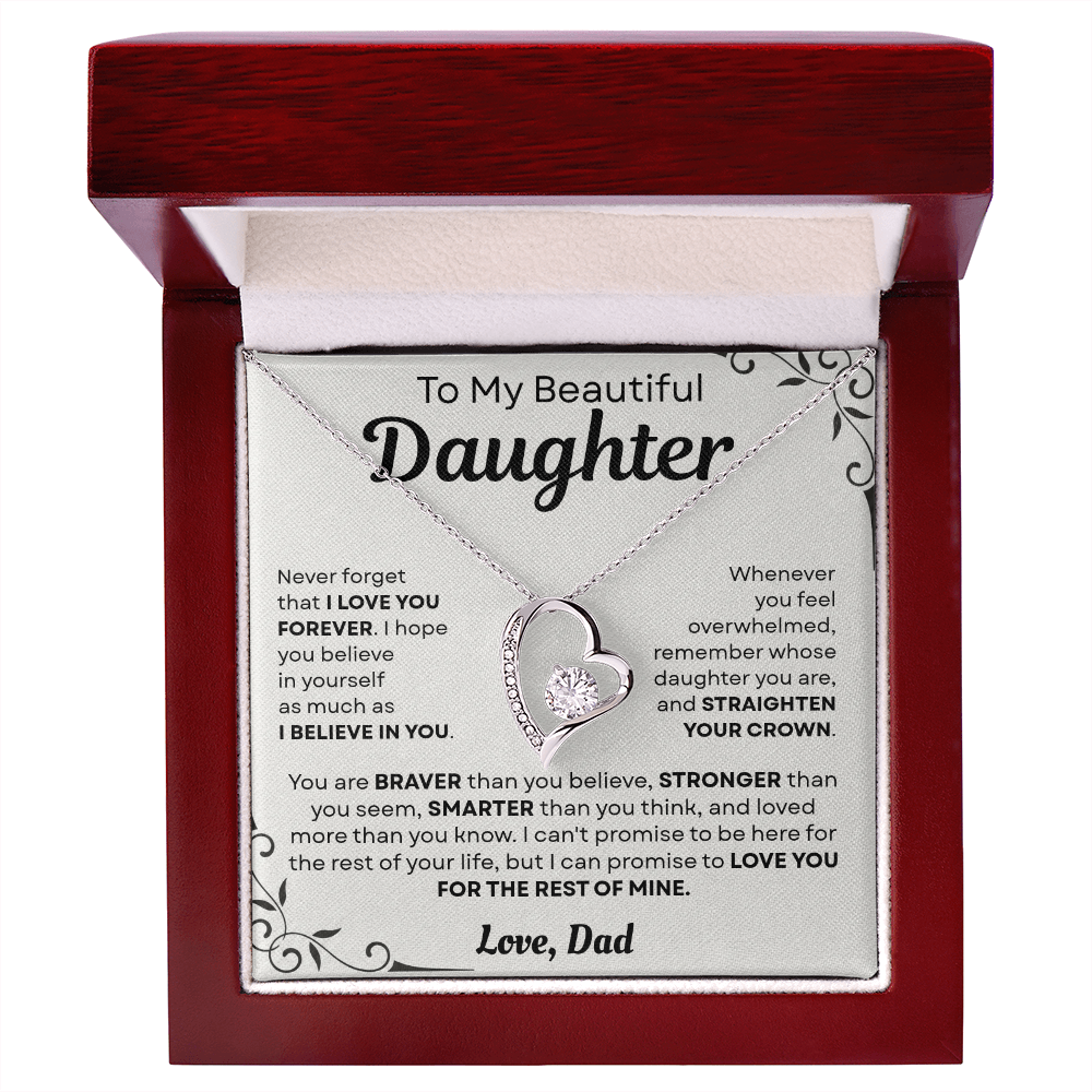 To My Daughter Necklace – Special Keepsake Gift from Loving Dad