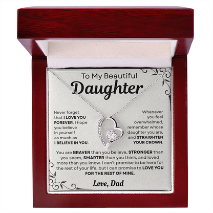 To My Daughter Necklace – Special Keepsake Gift from Loving Dad