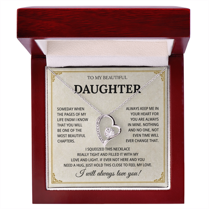 To My Beautiful Daughter Necklace From Mommy, Perfect for Mother's Day