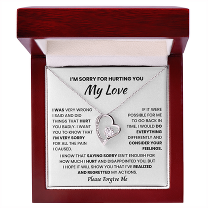 I'm Sorry Necklace – Heartfelt Apology Gift Necklace for Her