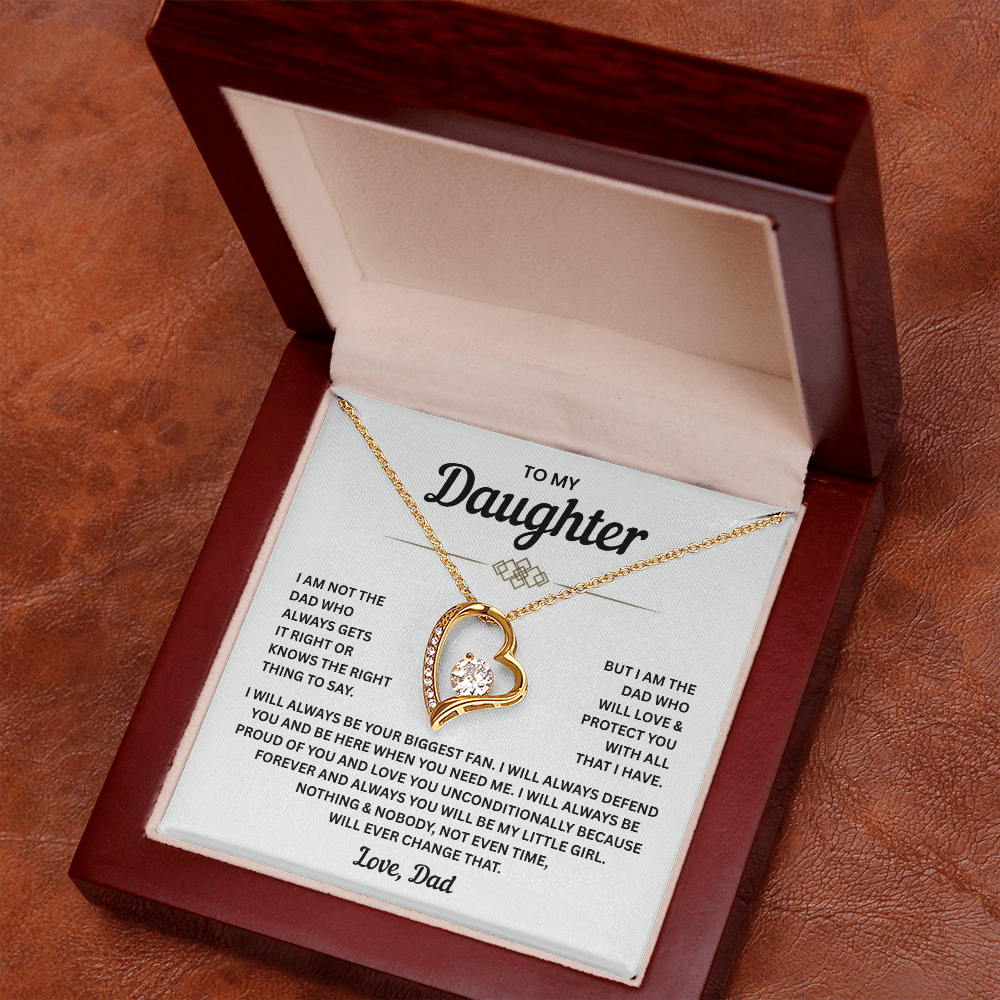 To My Beautiful Daughter Necklace – Forever Love Necklace | Sentimental Gift from Mom