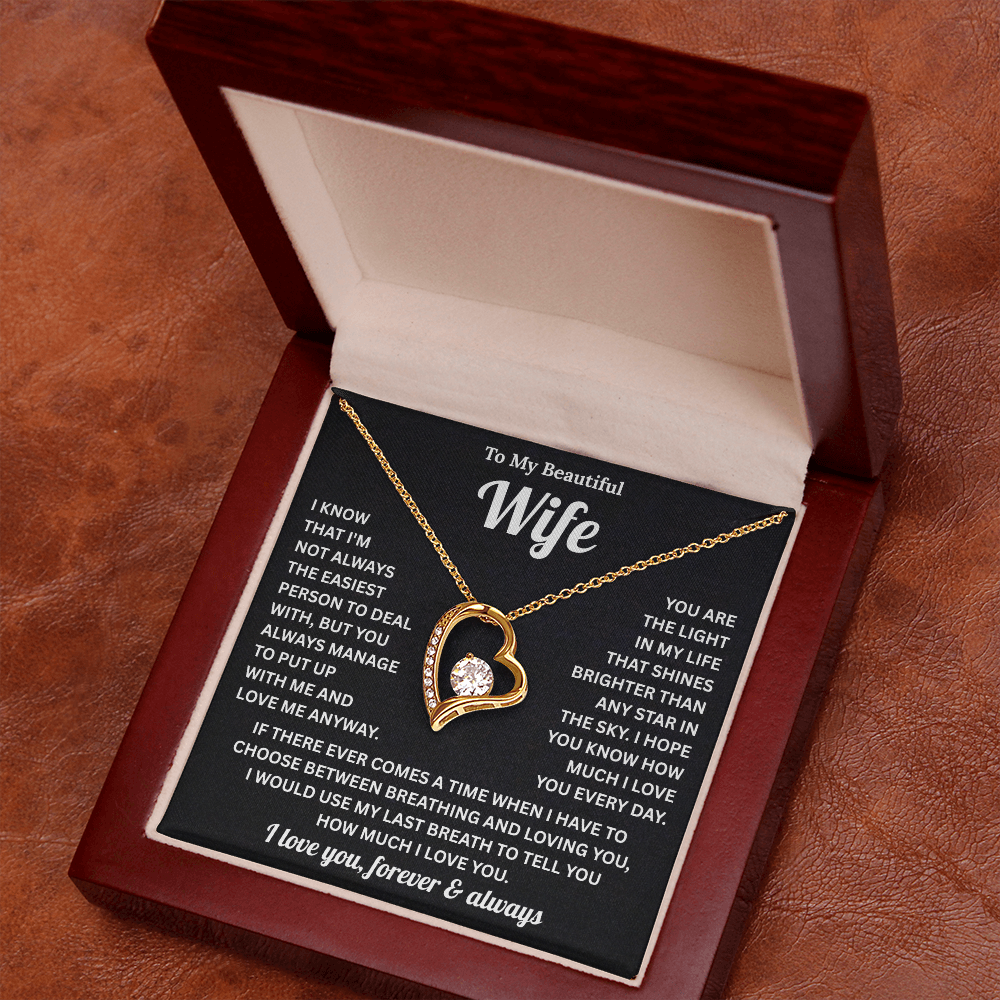 Gift for Beautiful Wife, Necklace for Wife From Husband, Valentine Gifts
