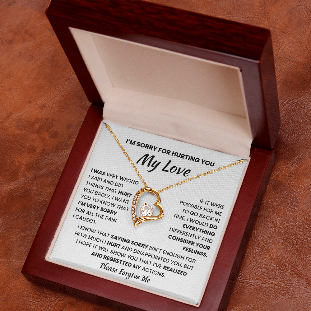 I'm Sorry Necklace – Heartfelt Apology Gift Necklace for Her