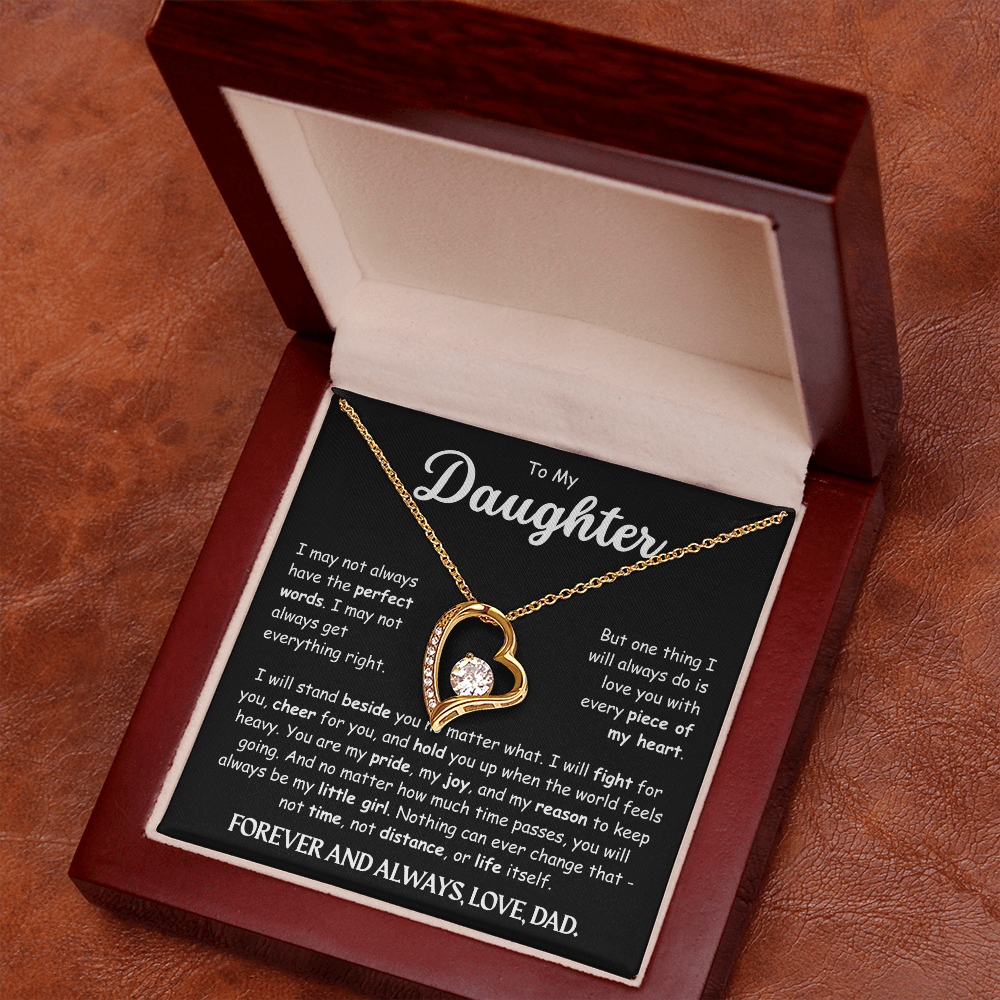 To My Daughter Necklace – Forever Love Gift from Mom or Dad