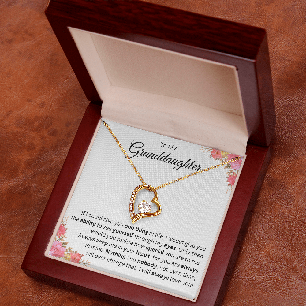 To My Beautiful Granddaughter Necklace From Grandma and Grandpa