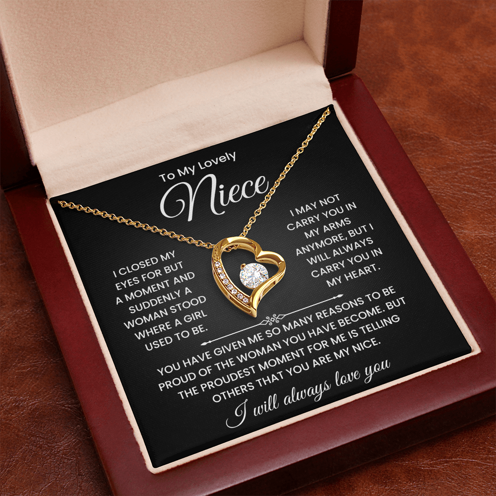 To My Lovely Niece Necklace – Inspirational Gift from Aunt