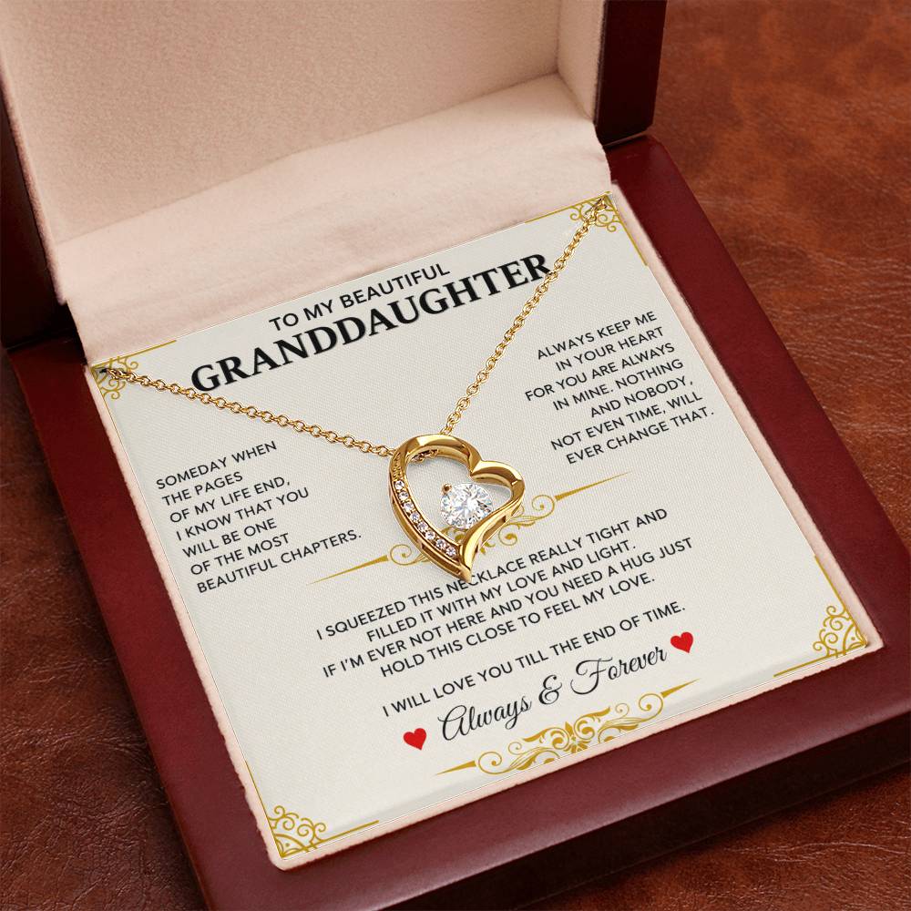 To My Granddaughter Keep This Close and Remember How Much You Are Loved Heartfelt Gift