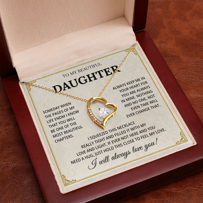 To My Beautiful Daughter Necklace From Mommy, Perfect for Mother's Day