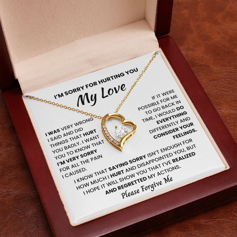 I'm Sorry Necklace – Heartfelt Apology Gift Necklace for Her