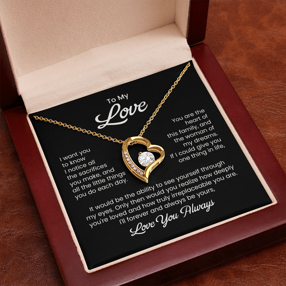 Necklace for Wife From Husband, Anniversary Gifts, Christmas, Birthday Jewelry Gifts for Wife