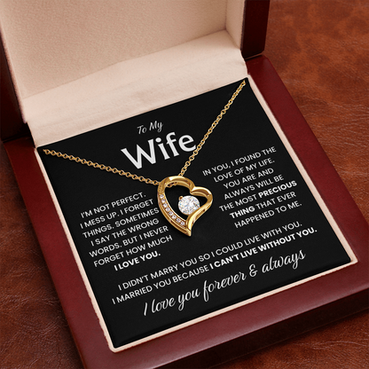 To My Wife Gifts For Her - Forever Love Necklace