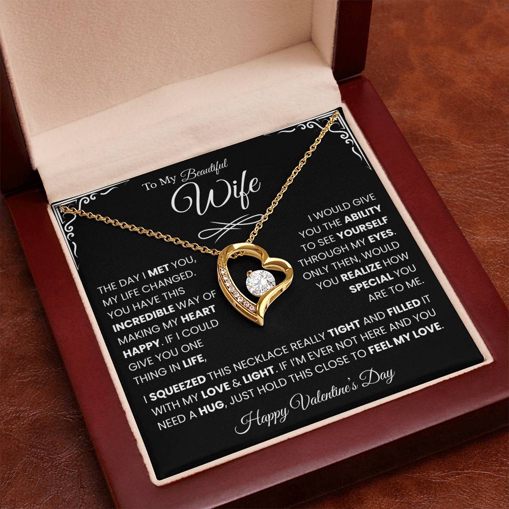 Gifts For Wife on Valentines Day, To My Beautiful Soulmate Necklace