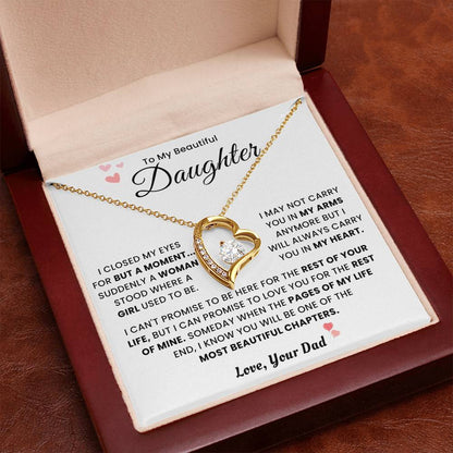 To My Daughter Necklace From Mom Dad - Mother's Day Jewelry With Gift Box