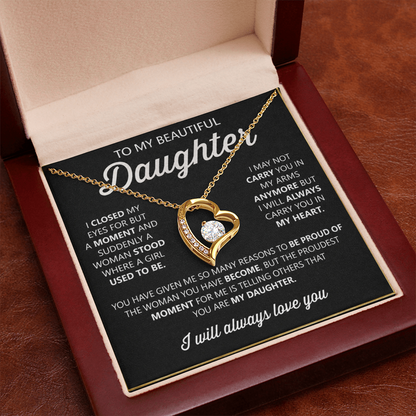 To My Daughter Necklace – Heartfelt Gift from Mom or Dad