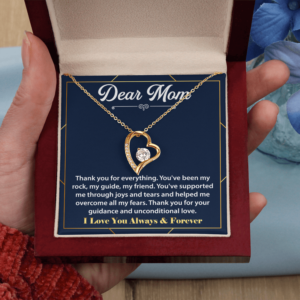 Dear Mom - a Mom Like You is the Sweetest Gift - Forever Love Necklace