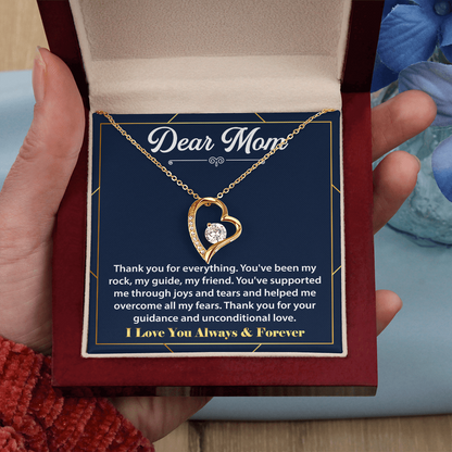 Dear Mom - a Mom Like You is the Sweetest Gift - Forever Love Necklace