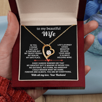 Gift For Wife - Thank You For Being A Great Life Partner - Forever Love Necklace