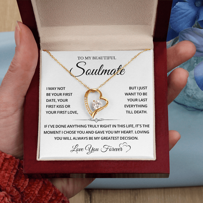 To My Wife Necklace From Husband, Necklace for Girlfriend, Soulmate Gifts for Her