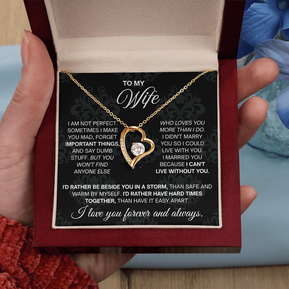 To My Beautiful Wife, You Are the Calm in My Busy Mind - Forever Love Necklace