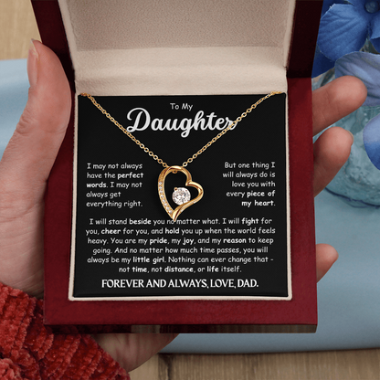 To My Daughter Necklace – Forever Love Gift from Mom or Dad