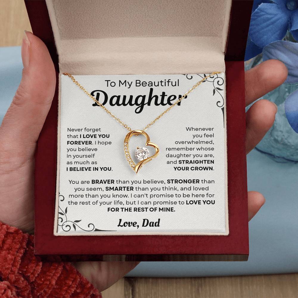 To My Daughter Necklace – Special Keepsake Gift from Loving Dad