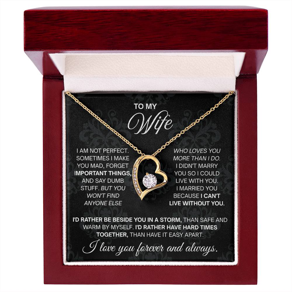 To My Beautiful Wife, You Are the Calm in My Busy Mind - Forever Love Necklace