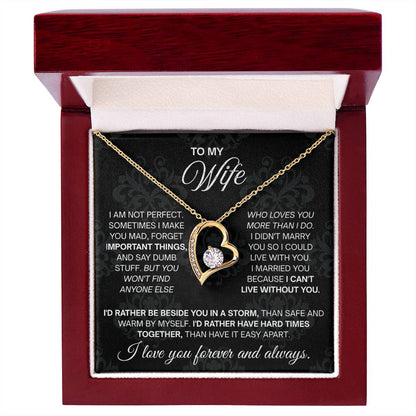 To My Beautiful Wife, You Are the Calm in My Busy Mind - Forever Love Necklace