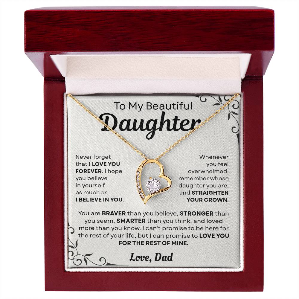 To My Daughter Necklace – Special Keepsake Gift from Loving Dad