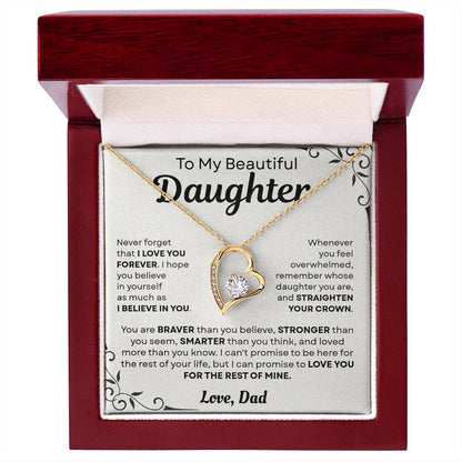 To My Daughter Necklace – Special Keepsake Gift from Loving Dad
