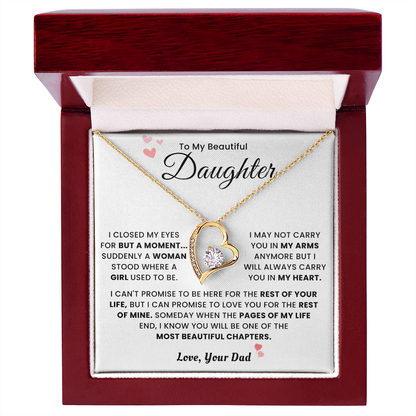 To My Daughter Necklace From Mom Dad - Mother's Day Jewelry With Gift Box
