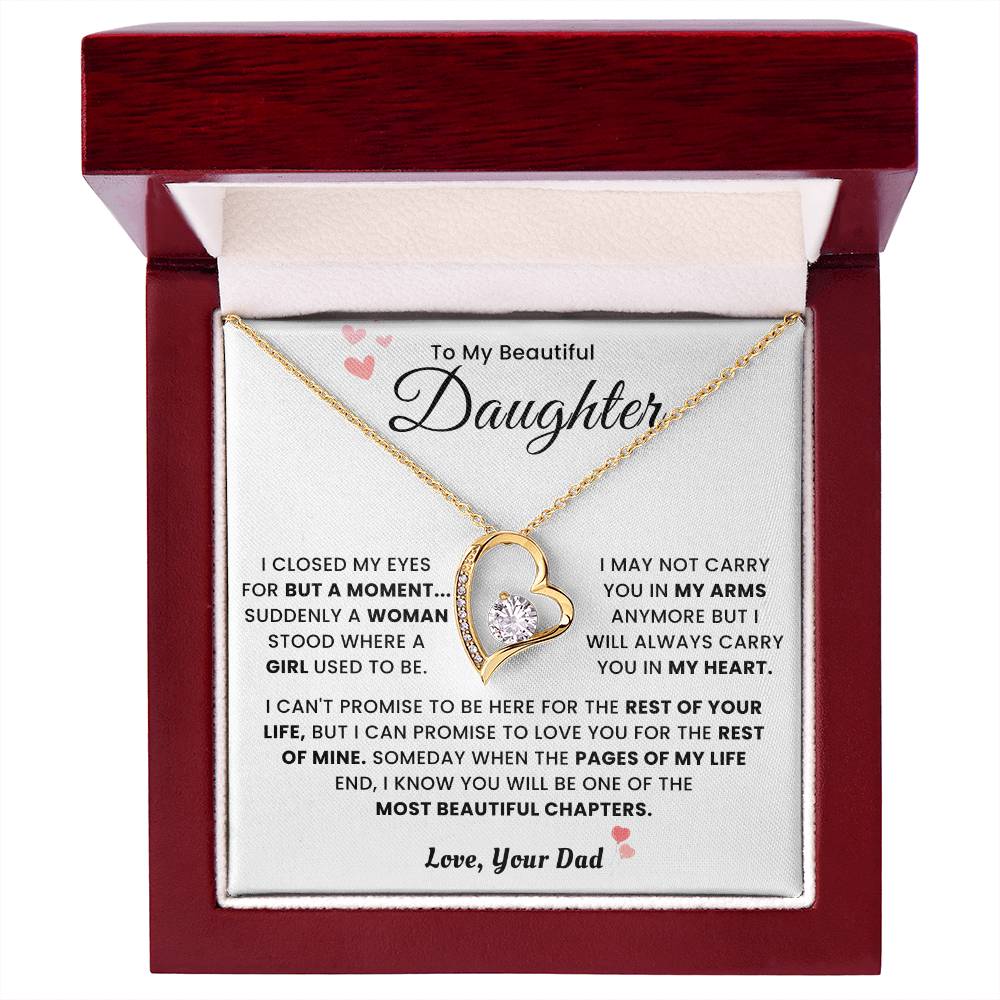 To My Daughter Necklace From Mom Dad - Mother's Day Jewelry With Gift Box