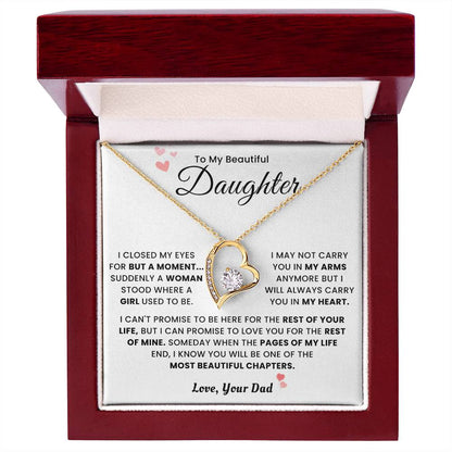 To My Daughter Necklace From Mom Dad - Mother's Day Jewelry With Gift Box