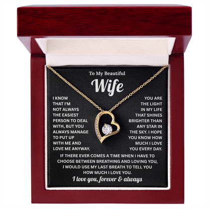 Gift for Beautiful Wife, Necklace for Wife From Husband, Valentine Gifts