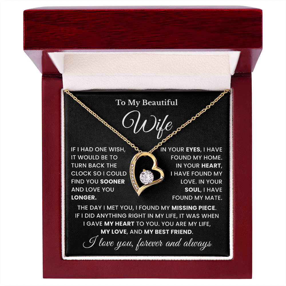 Necklace for Wife From Husband, Valentines Wedding Anniversary Gifts for Wife