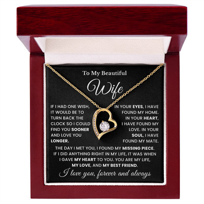 Necklace for Wife From Husband, Valentines Wedding Anniversary Gifts for Wife