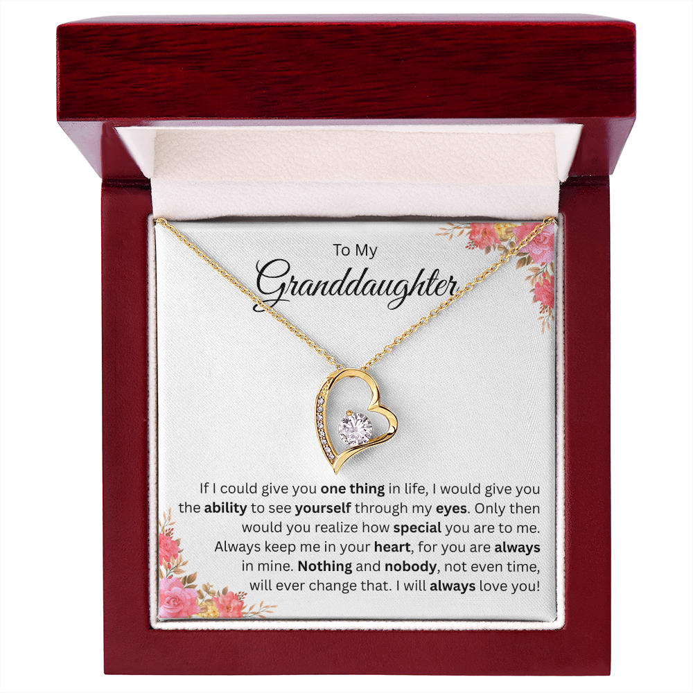 To My Beautiful Granddaughter Necklace From Grandma and Grandpa