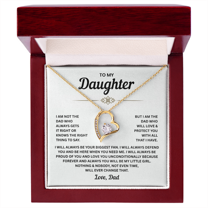 To My Beautiful Daughter Necklace – Forever Love Necklace | Sentimental Gift from Mom