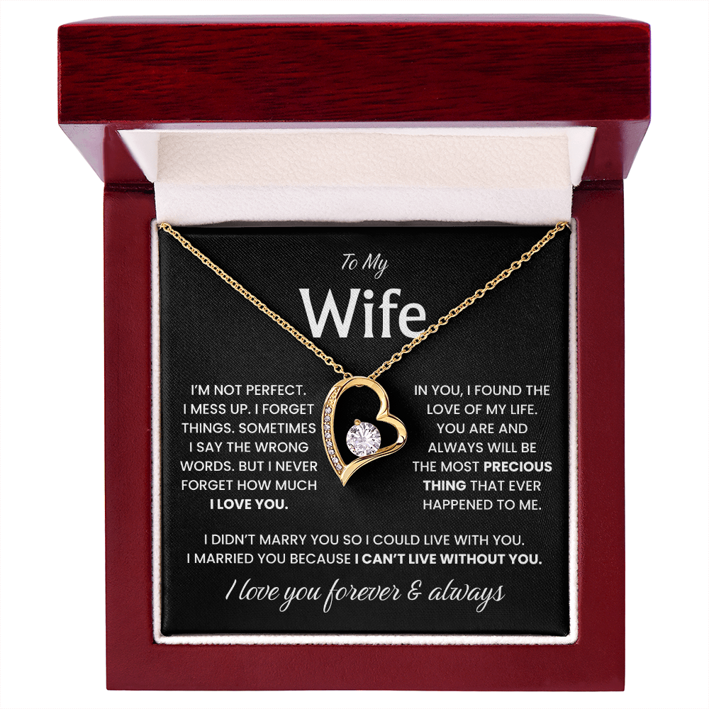To My Wife Gifts For Her - Forever Love Necklace