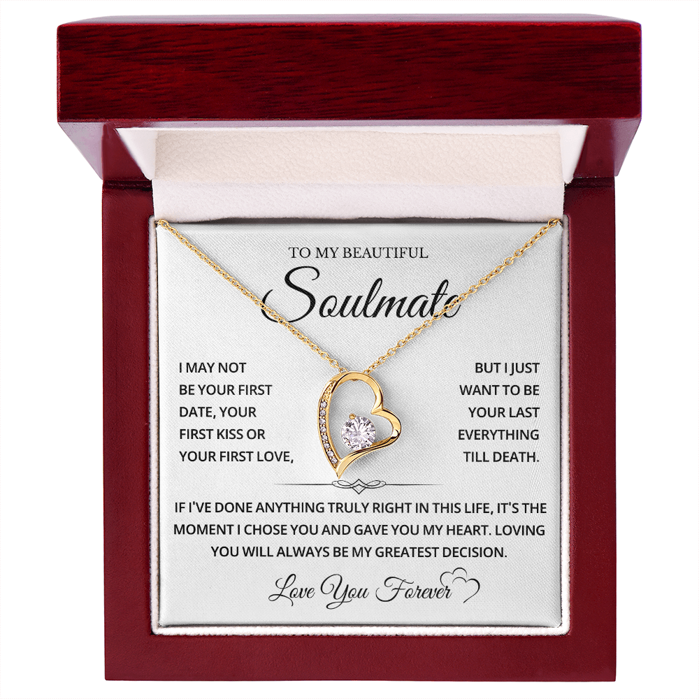 To My Wife Necklace From Husband, Necklace for Girlfriend, Soulmate Gifts for Her