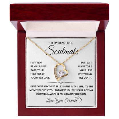 To My Wife Necklace From Husband, Necklace for Girlfriend, Soulmate Gifts for Her
