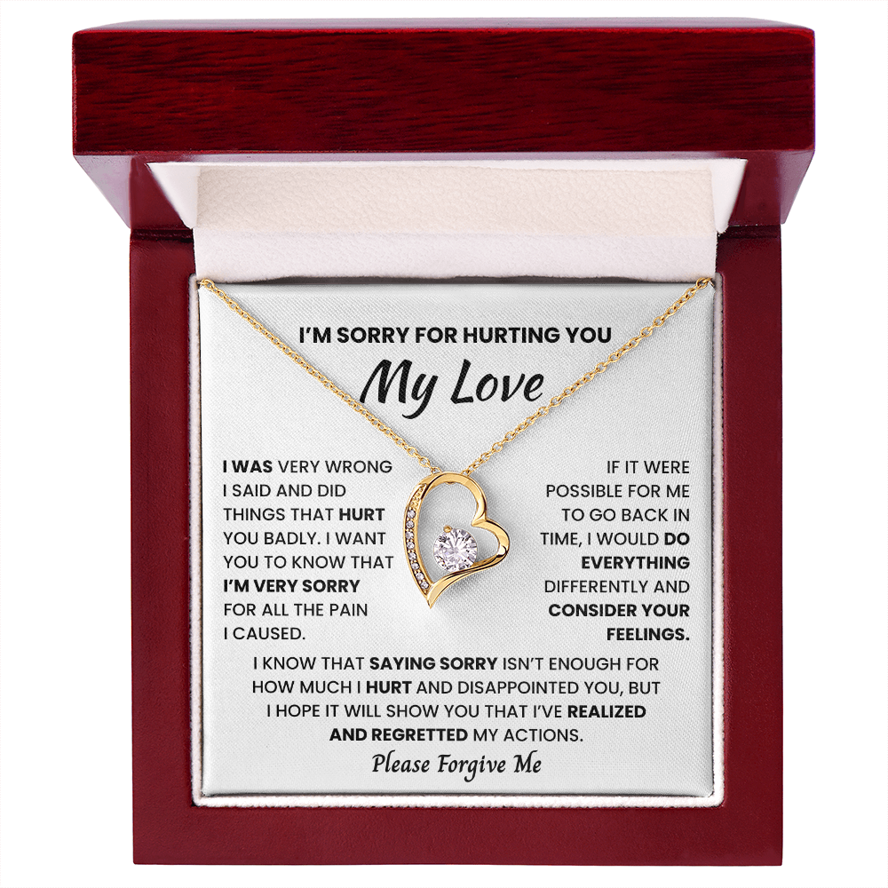 I'm Sorry Necklace – Heartfelt Apology Gift Necklace for Her