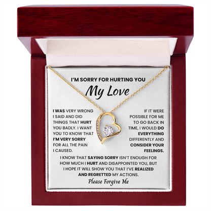 I'm Sorry Necklace – Heartfelt Apology Gift Necklace for Her