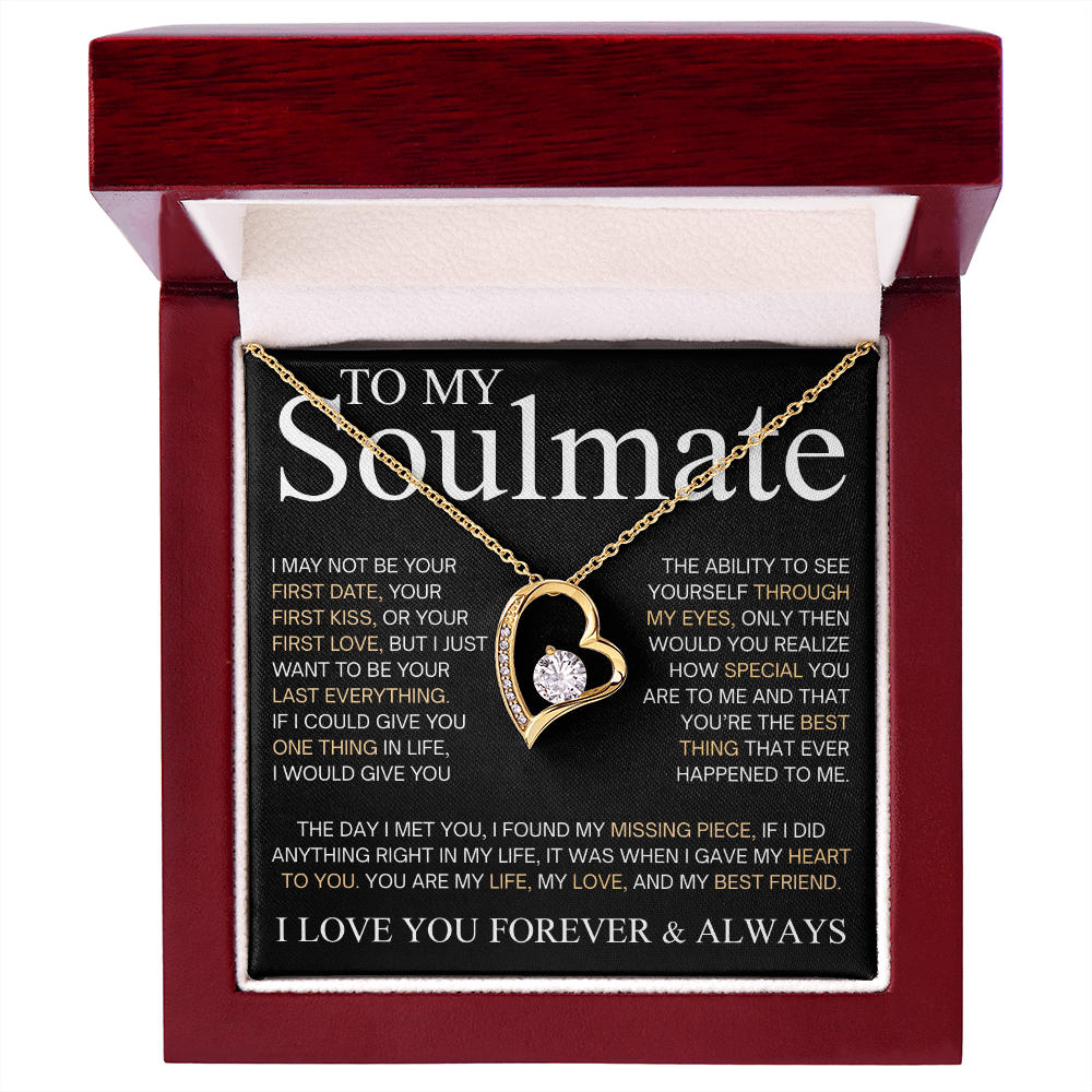 To My Beautiful Soulmate Necklace for Women, Necklace for Wife From Husband, Girlfriend Necklace From Boyfriend