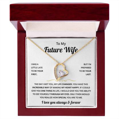 To My Future Wife Necklace, Romantic Jewelry Valentine's Day Gift for Her