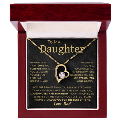 To My Daughter Necklace – Heartfelt Gift from Dad to Daughter