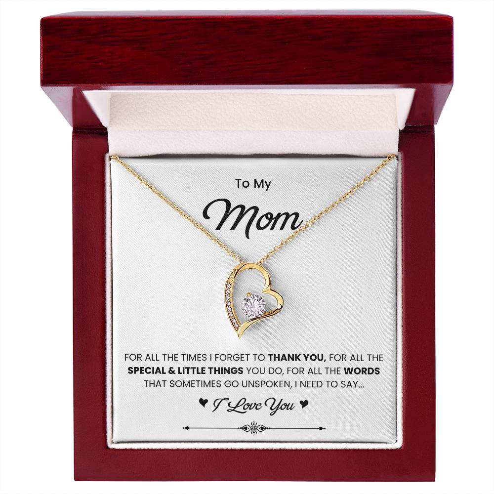 To My Mom Necklace from Daughter | Meaningful 2026 Forever Love Gift