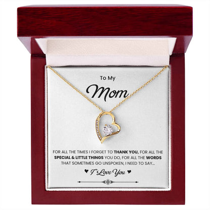 To My Mom Necklace from Daughter | Meaningful 2026 Forever Love Gift