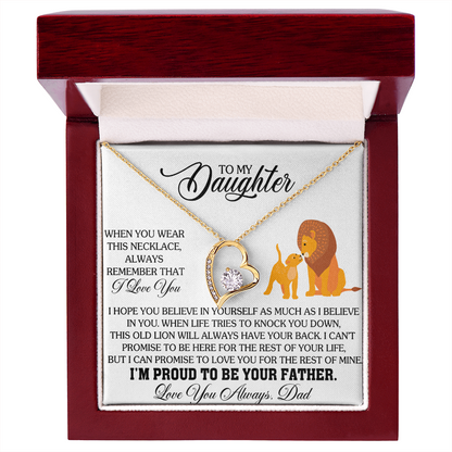 To My Daughter - You Have My Heart - Forever Love Necklace