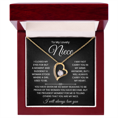 To My Lovely Niece Necklace – Inspirational Gift from Aunt